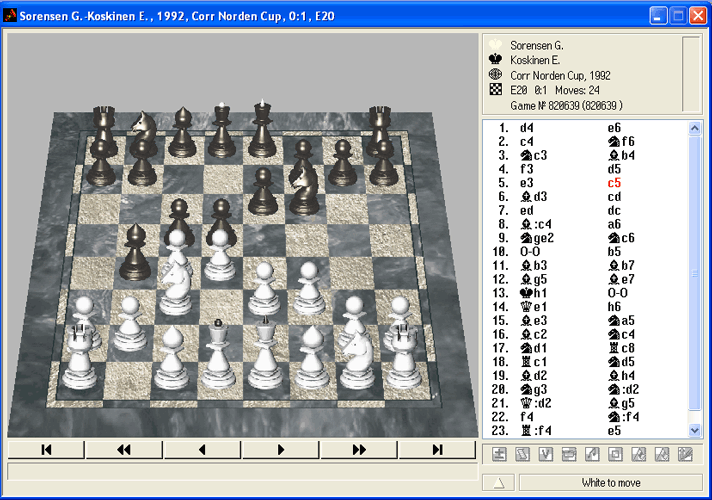3D board of the Chess Academy program
