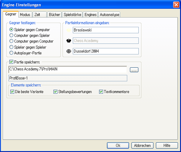 chessacademy engine wahl des gegners
