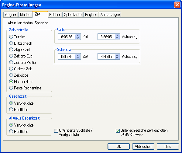 chessacademy engine zeiteinstellungen fischer uhr