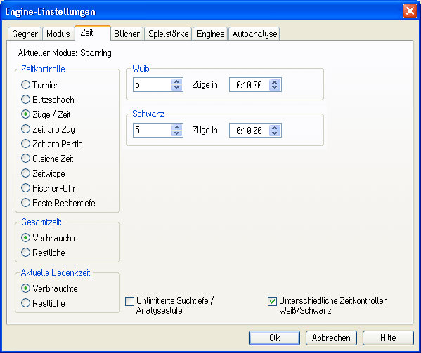 chessacademy engine zeiteinstellungen zuege zeit