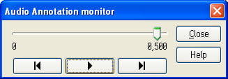 audio annotations monitor