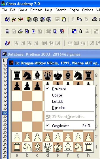 Program options 38 coordinates2 options menu