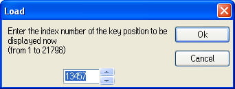 enter index number key position