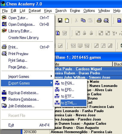 Converting options 10 export html