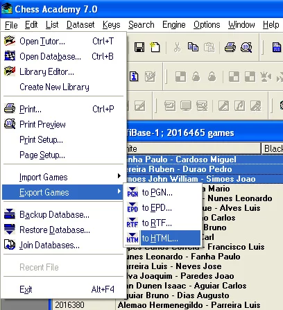 Converting options 10 export html