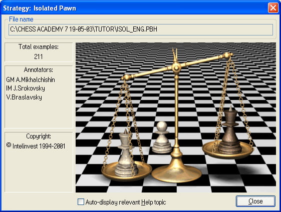info isolated pawn library