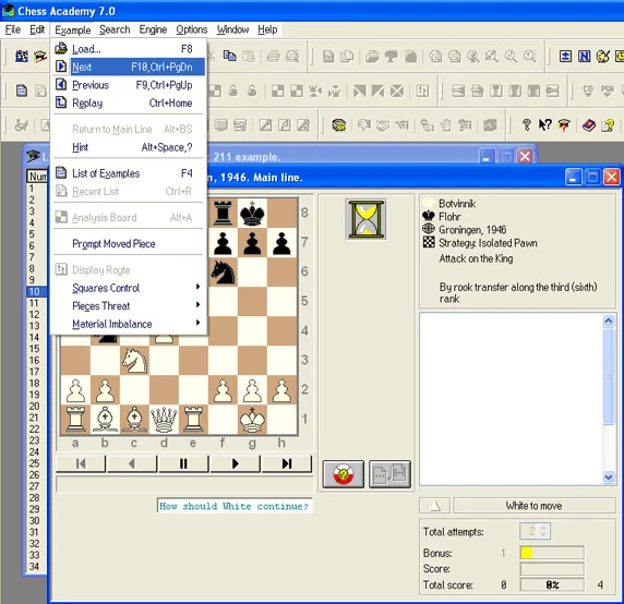Working in the example list 2 next