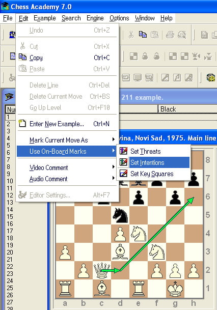 Working through a tutorial example 7 on board marks