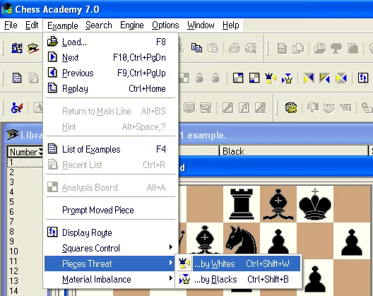 Tutorial examples 7 pieces threath menu