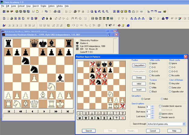 Search options 30 position shape search pattern