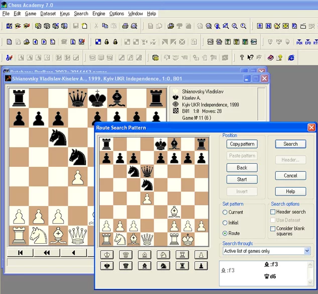 Search options 26 route search pattern