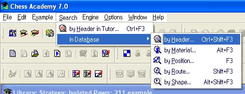 Searches and Sortings 11 search by header in database tutorial menu