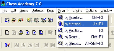 Search options 19 search by material database