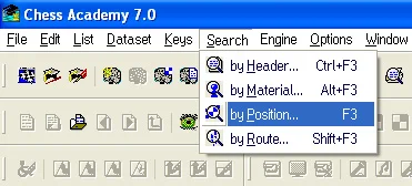 Search options 8 search by position database
