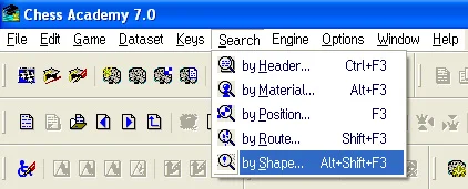 Search options 29 search by shape menu