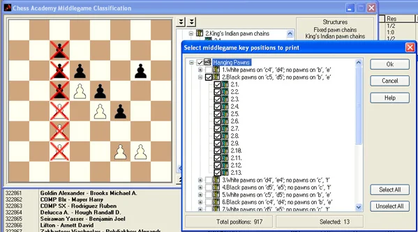 Keys in Chess Academy database program 30 select middlegame keys to print2