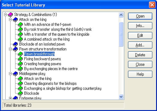 select tutorial library second branch level subtopics