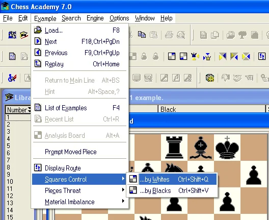 Tutorial examples 2 squares control