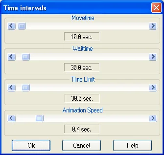 Program options 43 time intervals dialog window tutorial