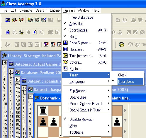timer design options menu
